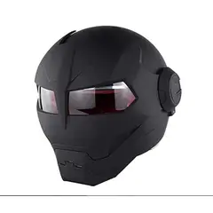 ROYAL - CASCO MOTO IRON MAN NEGRO MATE