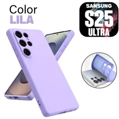 GENERICO - Silicone Case Compatible para Samsung S25 ULTRA Lila