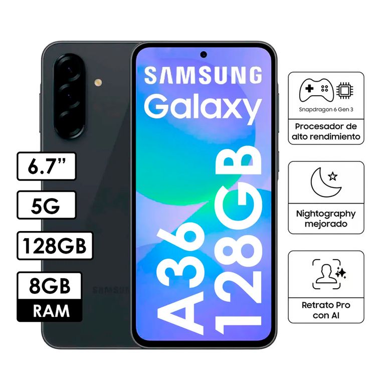 Galaxy A36 128GB 6GB RAM Negro