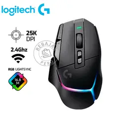 LOGITECH - Mouse G502 X Plus Lightspeed 25K DPI RGB Inalámbrico Negro