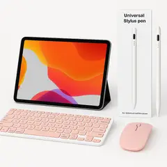 GENERICO - Teclado Con Mouse Bluetooth Inalambrico Para Tablet + Lapiz Universal