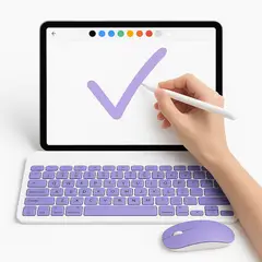 GENERICO - Kit Bluetooth Inalámbrico con Teclado Mouse y Stylus Pen Universal para iPad Android y Windows