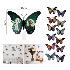 GENERICO - Pack por 12 Mariposas Decorativas con Imán Halloween