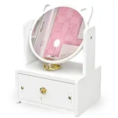 MINARI - Organizador de Maquillaje y Joyas con Espejo Gatito JG1