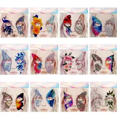 FLOWER SECRET - Pegatinas y Gemas Faciales Autoadhesivas Pack de 6 Diseños