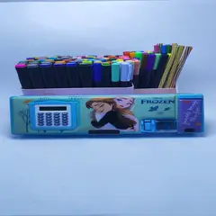 DISNEY CLASICOS - Cartuchera de doble tapa con calculadora