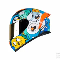 GENERICO - CASCO MOTO SHAFT SH-582 SP ADVENTURE TIME AZUL