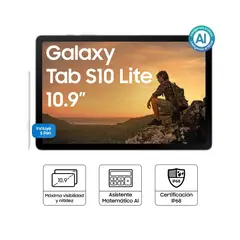 SAMSUNG - Tablet Galaxy Tab S10 LITE SM-X400, 10.9" 1320 x 2112 (WUXGA+) WiFi, 6GB, 128GB, S-Pen, Gris