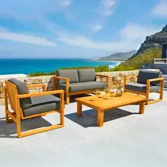 MOVENDA - Juego de Sala de terraza Argos 4 personas con mesa