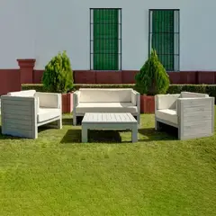MOVENDA - Juego de terraza Paloma 4 personas con mesa