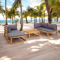 MOVENDA - Juego de terraza Llanero 4 personas con mesa