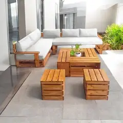 MOVENDA - Juego de terraza Codorniz 5 personas con mesa