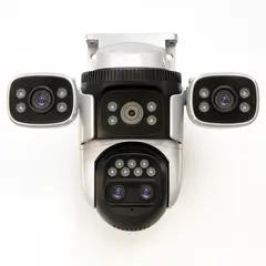 TRENDY TECH E I R L - Cámara de Seguridad 3 Lentes Zoom Optico 4K Visión Nocturna Graba Placas