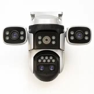 TRENDY TECH E I R L - Cámara de Seguridad 3 Lentes Zoom Optico 4K Visión Nocturna Graba Placas