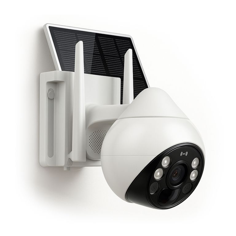 Cámara de seguridad un lente Exterior Panel Solar con Chip SIM 4G FHD Alarma