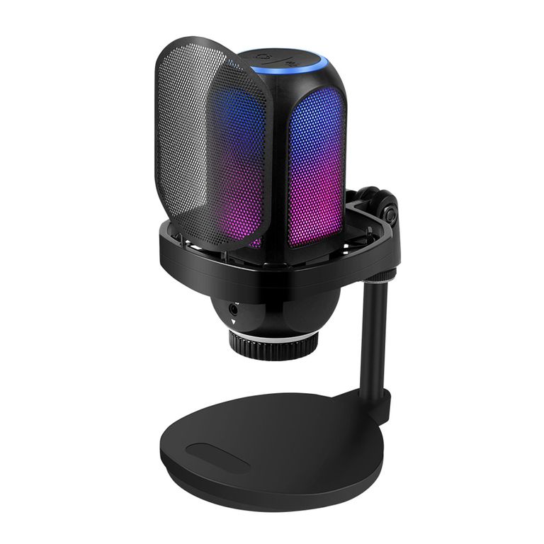 Micrófono Profesional Usb Rgb Condensador Para Streamers Y Grabaciones