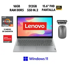 LENOVO - LAPTOP V15 G4 AMN AMD RYZEN 5-7520U 16GB RAM 512GB SSD 156 FHD Windows 11 + Mouse