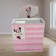 GENERICO - Cama cuna de plaza y media comoda desmontable rosado bebe