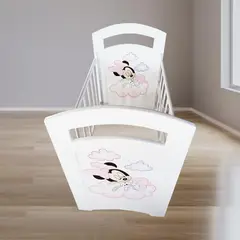 GENERICO - Cuna corral para bebe blanca dibujado colecho
