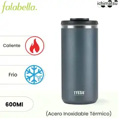 ICHIMATSU - Vaso de Acero Inoxidable Térmico Negro 600 ml.