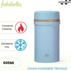 Ichimatsu - Termo de Acero Inoxidable para Alimentos Cibo Celeste 600 ml.