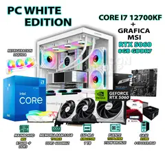 INTEL - Computadora PC Gamer Core i7 12700KF RAM 32GB SSD 1TB GRAFICA RTX 5060 8GB
