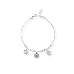 SANTORAL - Pulsera San Benito Dijes - Plata