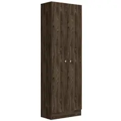 FMFURNITURE - Ropero 2 Puertas Fm-010U 180x60x30 Cm - Café Oscuro