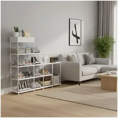 GENERICO - Estante Zapatera Organizador de Zapatos Estantería 81x120x41cm Blanco