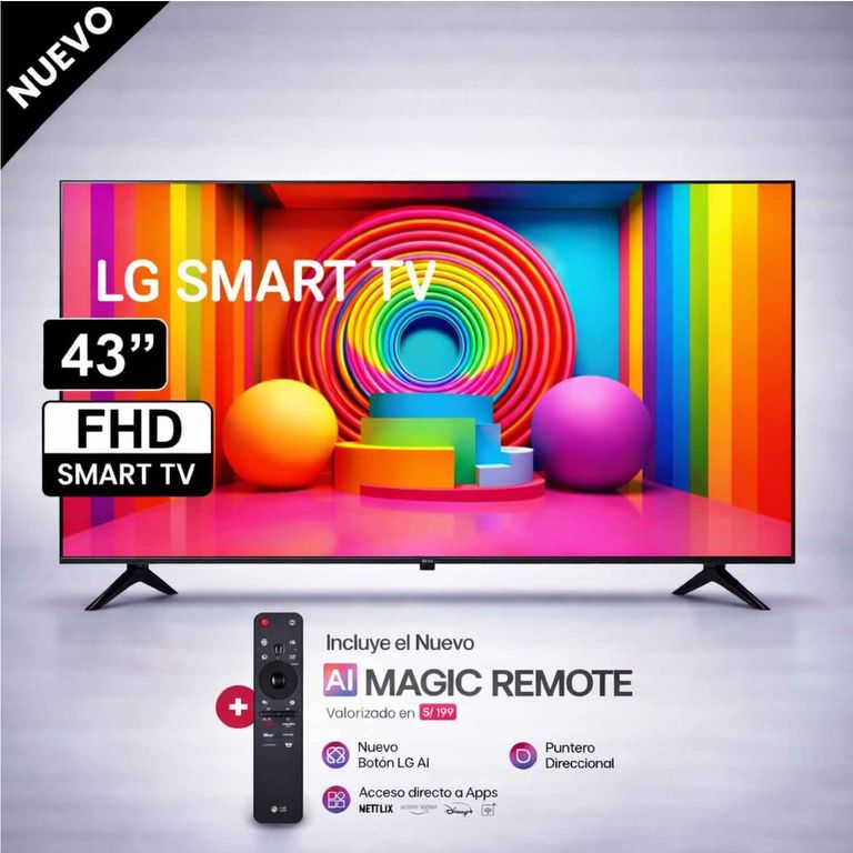 Televisor 43 pulg. FHD Smart TV AI 43LR6000PSA + CONTROL MAGIC