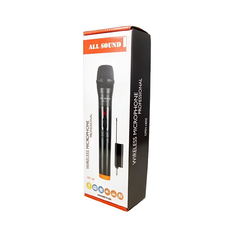 Micrófono de Mano Inalámbrico SemiProfesional - Marca All Sound WP10V