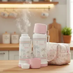 THERMOS - Termos para bebe Kit Niña Vogue 2 Pzas 1 L + 500ml