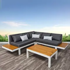MOVENDA - Sofá seccional de terraza Alca 5 personas con mesa