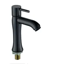 GENERICO - LLAVE DE LAVATORIO ALTO NEGRO MATE