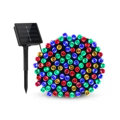 GENERICO - Guirnalda de Luces Solares Multicolor 30M, 300 LEDs