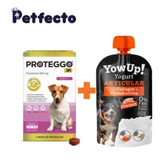 PROTEGGO - ANTIPULGAS PARA PERROS - 3M (>4,5 – 10 kg.) +1 YOGURT ARTICULAR