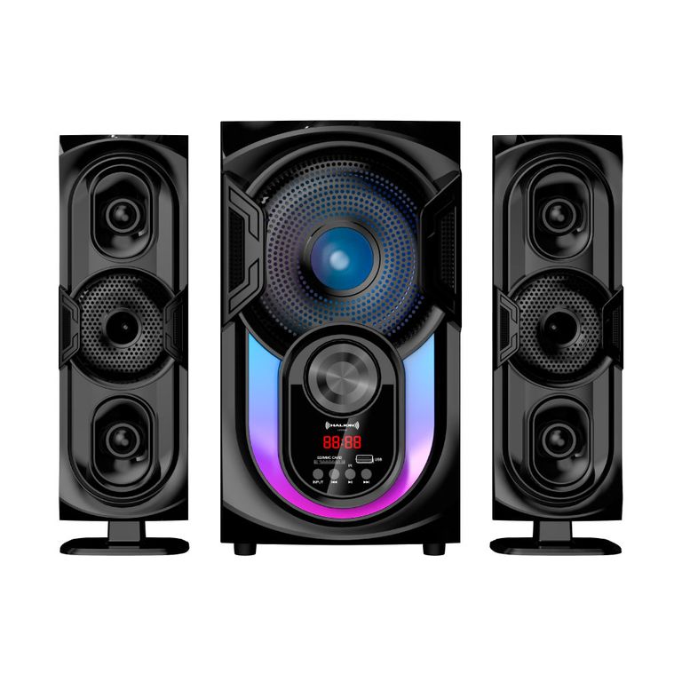 Parlante 2.1 HA-F62 Oxford Subwoofer 6.5" USB, SD, BT, FM 200w