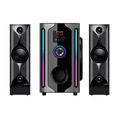 HALION - Parlante 2.1 HA-F84 Avenger Subwoofer 8" USB, SD, BT, FM 250w