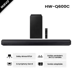 SAMSUNG - Soundbar Bluetooth 312 CH HW-Q600CPE