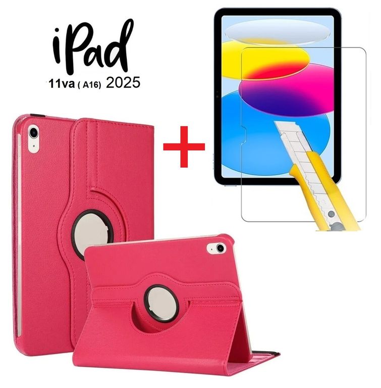 Funda + Mica de Vidrio para iPad 11va 2025 (A16) A3354 A3355 A3356