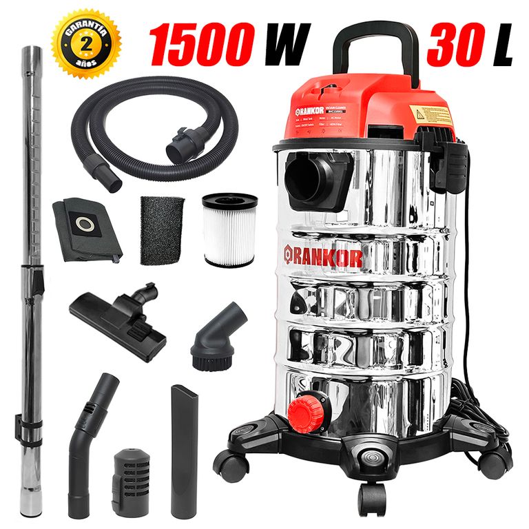 Aspiradora Sopladora Polvo y Agua Industrial RVC150001 1500W 30 Litros