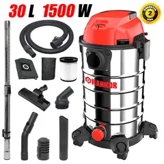 RANKOR - Aspiradora Sopladora Polvo y Agua RVC150001 1500W 30 Litros