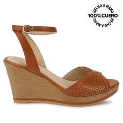 VIALE - Sandalia Dorsay Casual DAYA-2603 Natural Cuero