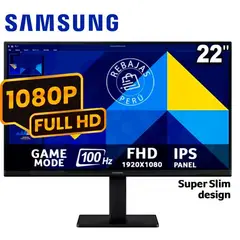SAMSUNG - Monitor Essential S3 LS22D300GALXPE 22″ FHD IPS 100Hz HDMI VGA