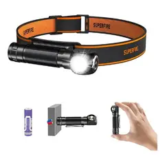 SUPER - Linterna De Cabeza Led Potente Recargable Imantada