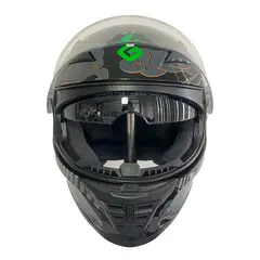 GREENLINE - CASCO INTEGRADO PARA MOTO MODELO 800 BLACK DEMON TALLA L