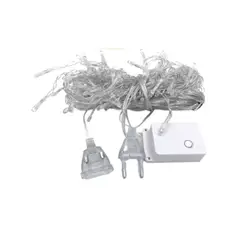 GENERICO - Cortina de Luces LED 3x3 Metros Luz Cálida con 8 Modos