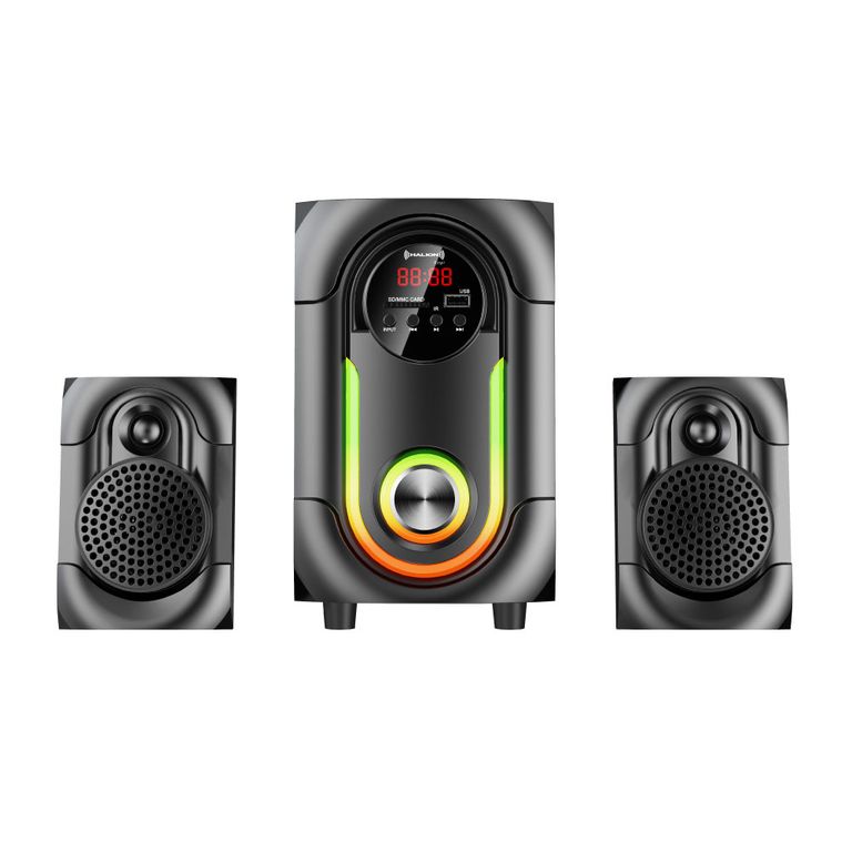 Parlante 2.1 HA-K42 Ringo Subwoofer 4" USB, SD, BT, FM 80w