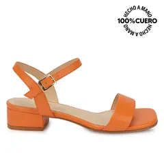 VIALE - Sandalia Dorsay Casual TATI-2610 Naranja Cuero