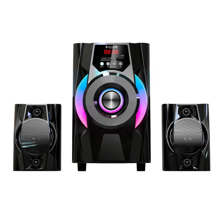 Parlante 2.1 HA-K43 Bristol Subwoofer 4" USB, SD, BT, FM 80w